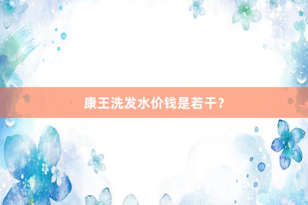 康王洗发水价钱是若干？